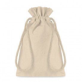 Klein geschenkzakje - jute katoen 105gr/m2 - 14x22cm - trekkoordsluiting