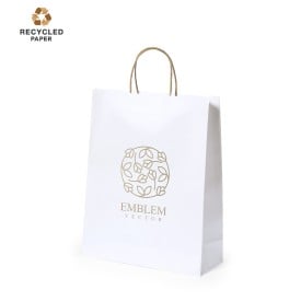 Taurel papieren tas 100 g/m² - A4 - wit - gedraaid koord