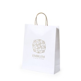 Taurel papieren tas 100 g/m² - A4 - wit - gedraaid koord