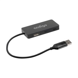 Tecco GRS Recycled Alu USB Hub-Zwart