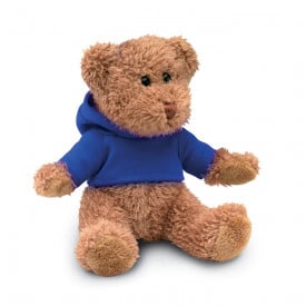 Teddybeer met sweatshirt-Blauw-Zonder opdruk