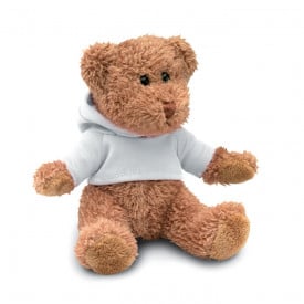 Teddybeer met sweatshirt-Wit-Zonder opdruk