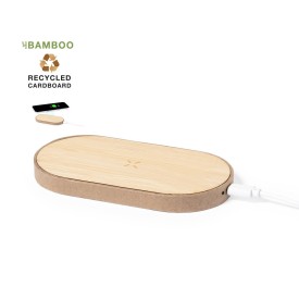 Tedey oplader - 10W - gerecycled karton en bamboe - draadloos