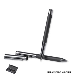 Tengluk pennenset - metaal - blauwe inkt - balpen en rollerbalpen - geschenkverpakking