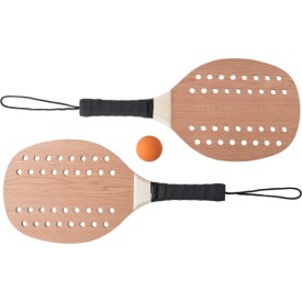 Tennis set van palissanderhout Sergio-Bruin