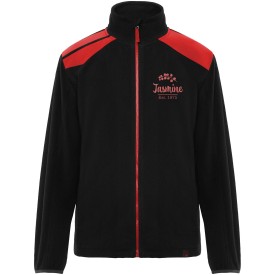 Terrano unisex microfleecejas-Zwart, rood