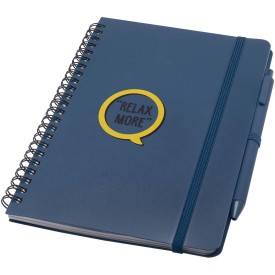 Thalaasa A5 ocean-bound hardcover notitieboek met balpen (zwarte inkt)-Oceaan blauw