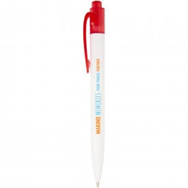 Thalaasa balpen van oceaangebonden plastic-Transparant rood, wit