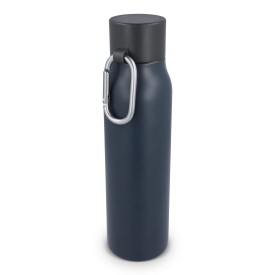 Thermofles matte finish met caribiner 600ml-Grijs