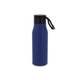 Thermofles met touw 600ml-Donker blauw