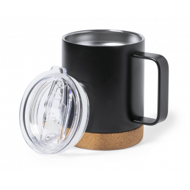 Loret thermoskan 330 ml - RVS en kurk - mat gekleurd