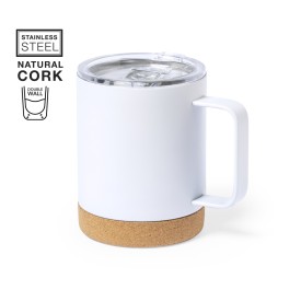 Loret thermoskan 330 ml - RVS en kurk - mat gekleurd