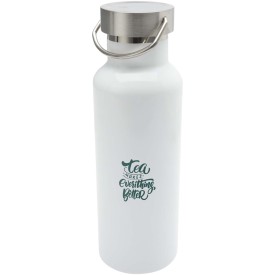 Thor 500 ml RCS gecertificeerde waterfles van gerecycled roestvrijstaal-Wit