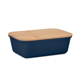 Thursday lunchbox 1L - PP - bamboe deksel-Donker marineblauw