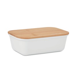 Thursday lunchbox 1L - PP - bamboe deksel-Wit