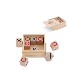 Strategisch spel - hout - Tic Tac Toe - verpakt in bamboe