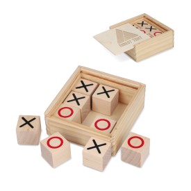 Strategisch spel - hout - Tic Tac Toe - verpakt in bamboe