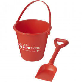 Tides strandemmer en schep van gerecycled plastic-Rood
