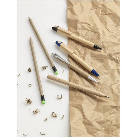 Tiflet balpen - gerecycled papier - zwarte inkt - zilveren accenten - klikmechanisme