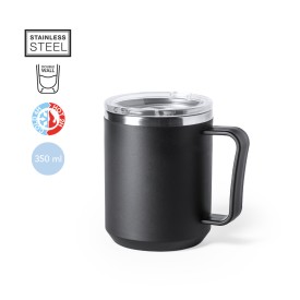Tikam thermoskan 350 ml - RVS - mat gekleurd - transparante dop