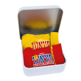 2 Tiny Tony's Chocolonely in a Box - vierkant blikje