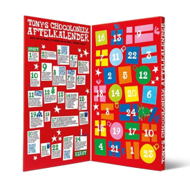Tony's Chocolonely adventskalender klein - 24 Tiny Tony's - melk en karamel zeezout - zonder wikkel