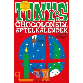 Tony's Chocolonely adventskalender klein - 24 Tiny Tony's - melk en karamel zeezout - zonder wikkel