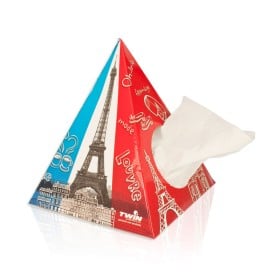 Tissuebox in pyramidevorm - 50 tissues - 3-laags