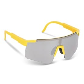 Tom R-PC sportzonnebril met spiegelende glazen UV400-Fluor-geel
