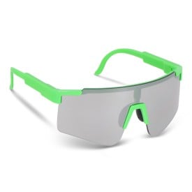 Tom R-PC sportzonnebril met spiegelende glazen UV400-Fluor-groen