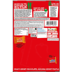 Tony's Chocolonely adventskalender klein - 24 Tiny Tony's - melk en karamel zeezout - met banderol