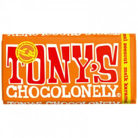 Tony's Chocolonely chocoladereep 180 gram-Melk karamel zeezout