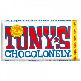 Tony's Chocolonely chocoladereep 180 gram-Wit