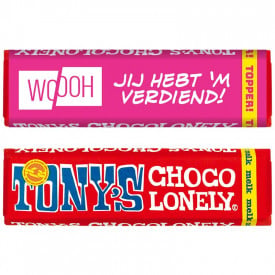 Tony's Chocolonely chocoladereep - 50 gram - diverse smaken - gepersonaliseerde wikkel