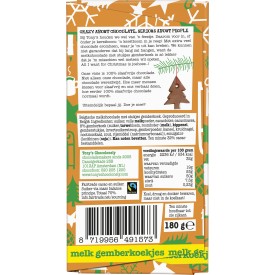Tony's Chocolonely kerst chocoladereep - 180 gram - gemberkoekjes - gepersonaliseerde wikkel