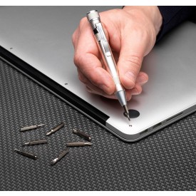 ToolPen bitpen - aluminium - met clip en 8 bitjes - in doosje
