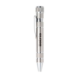 ToolPen bitpen - aluminium - met clip en 8 bitjes - in doosje-Titanium