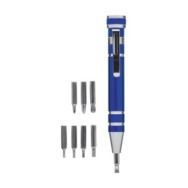 ToolPen bitpen - aluminium - met clip en 8 bitjes - in doosje