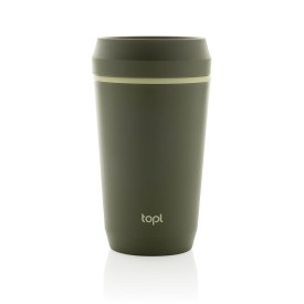 Topl Recycled Plastic To Go beker gepatenteerd 360 Lid 354ml-Groen