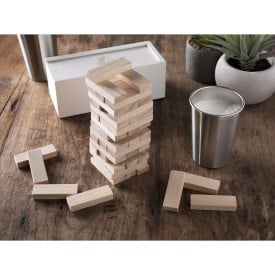 Black Mount toren spel - hout - witte opbergbox
