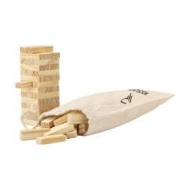Toren spel - hout - verpakt in katoenen zakje
