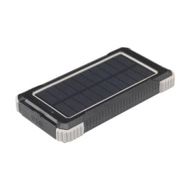 Trail solar powerbank - 10000mAh - gerecycled ABS - waterdicht - met zaklamp