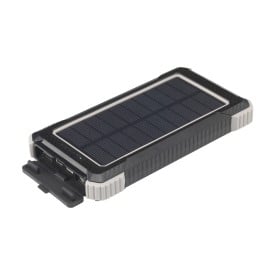 Trail solar powerbank - 10000mAh - gerecycled ABS - waterdicht - met zaklamp