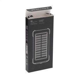 Trail solar powerbank - 10000mAh - gerecycled ABS - waterdicht - met zaklamp