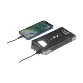 Trail solar powerbank - 10000mAh - gerecycled ABS - waterdicht - met zaklamp