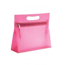 Transparante toilettas-Fuchsia-Zonder opdruk