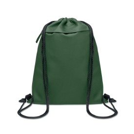 Trekkoordtas PU gecoat rPET - 600D - met voorvak