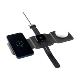 TriCharge RCS Recycled PU Wireless Charger oplader-Zwart