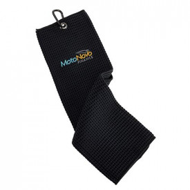 Trifold Micro Fibre Waffle Towel-Zwart