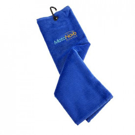 Trifold Velour Golf Towel-Blauw